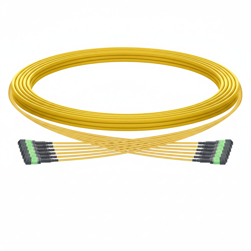 YOFC 8/12-Core OS2 MPO/APC(F) Fiber Patch Cable | G657A2 LSZH | 30m