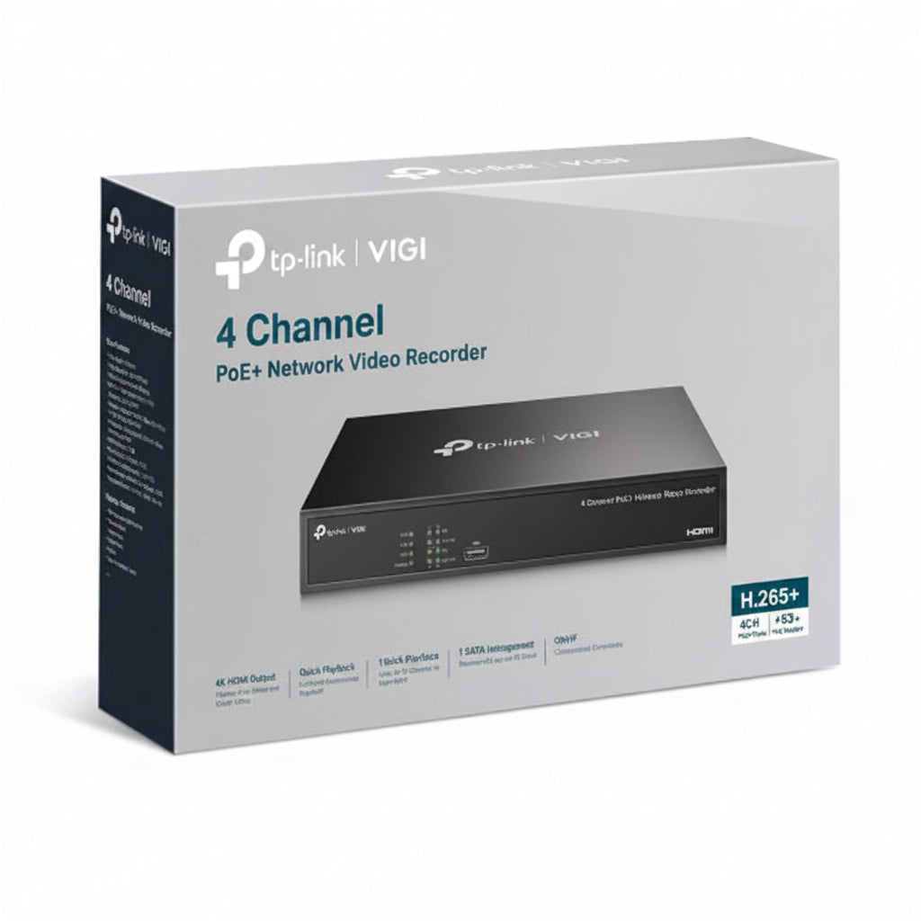 TP-Link VIGI NVR1004H-4P 4-Channel PoE Network Video Recorder