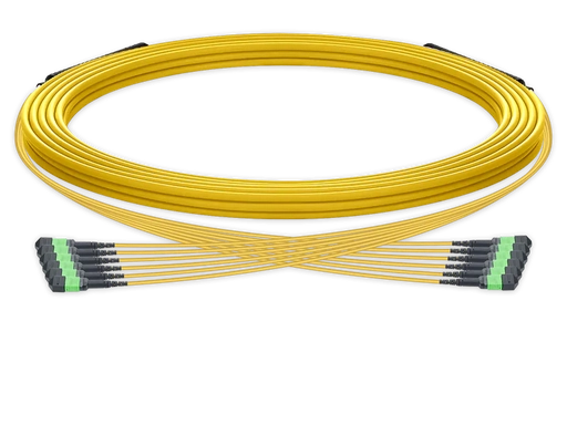 YOFC 8/12-Core OS2 MPO/APC(F) Fiber Patch Cable | G657A2 LSZH | 30m